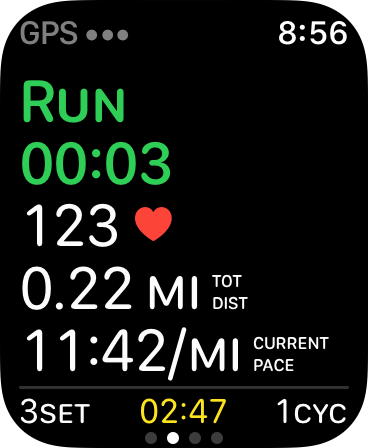 Apple watch store interval running app